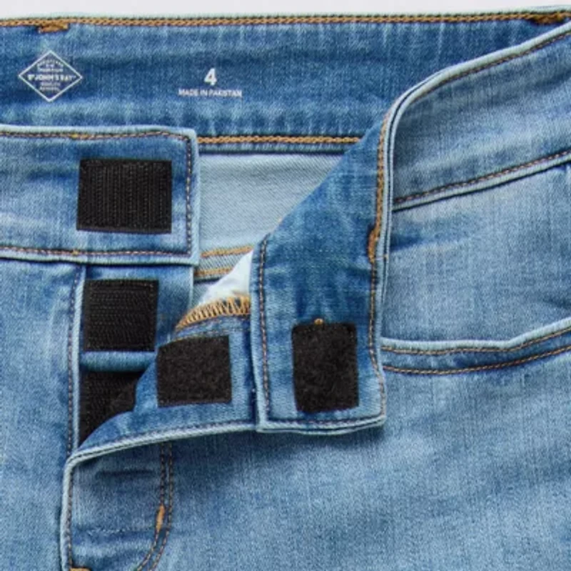 St. John's Bay Womens Mid Rise Adaptive Bootcut Easy-on + Easy-off Jean