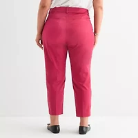 Liz Claiborne Emma Womens Plus Ankle Mid Rise Pant
