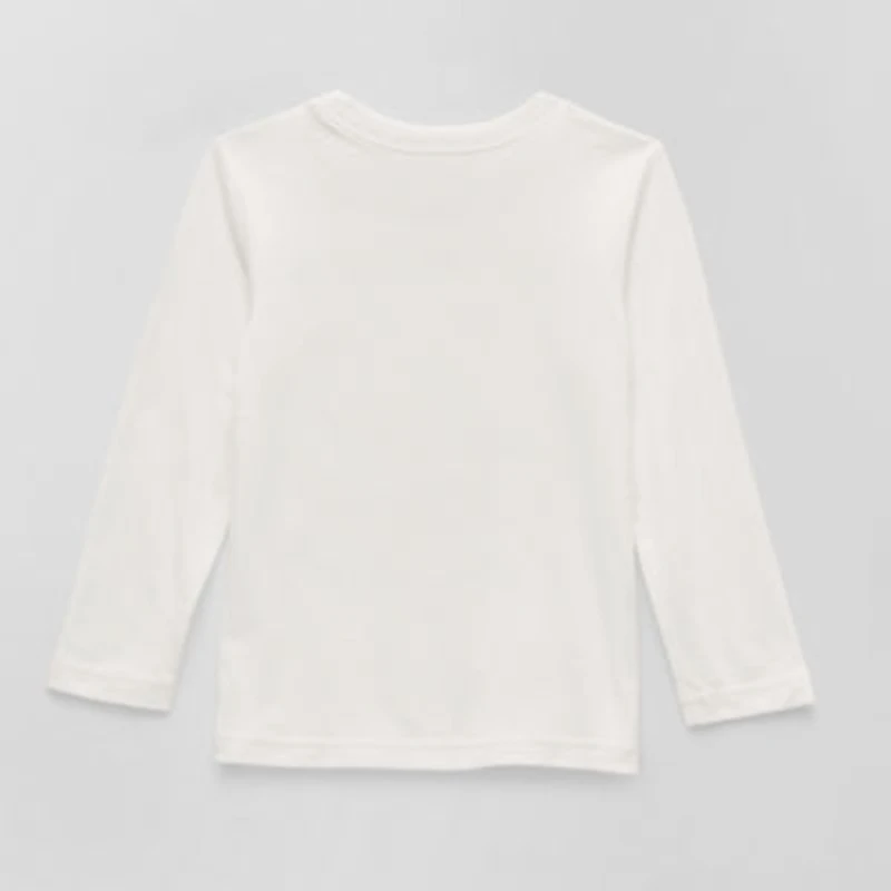 Okie Dokie Toddler & Little Boys Crew Neck Long Sleeve Regular Fit Graphic T-Shirt