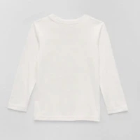 Okie Dokie Toddler & Little Boys Crew Neck Long Sleeve Regular Fit Graphic T-Shirt