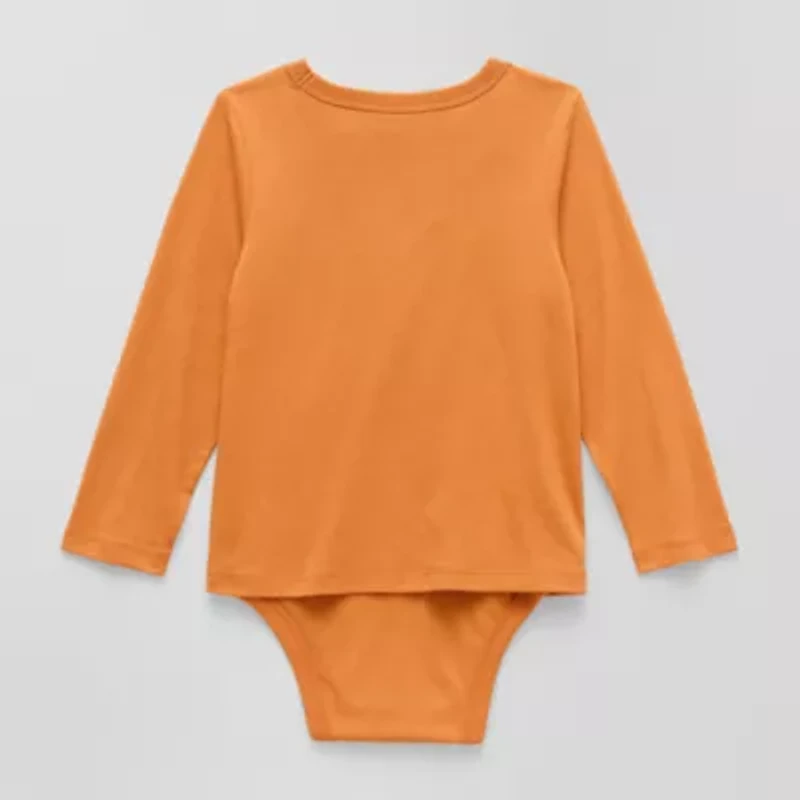 Okie Dokie Toddler & Little Boys Adjustable Features Bodysuit Closure Adaptive Crew Neck Long Sleeve