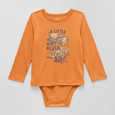 Okie Dokie Toddler & Little Boys Adjustable Features Bodysuit Closure Adaptive Crew Neck Long Sleeve