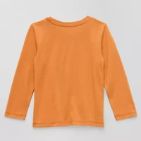 Okie Dokie Toddler & Little Boys Crew Neck Long Sleeve Adaptive Regular Fit Graphic T-Shirt