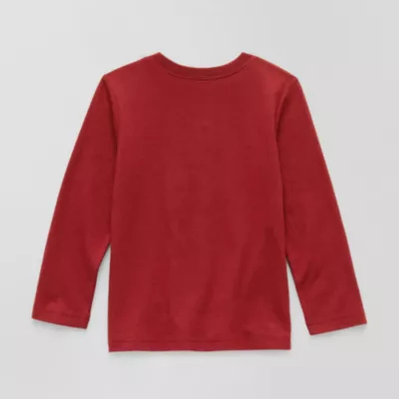 Okie Dokie Toddler & Little Boys Crew Neck Long Sleeve T-Shirt