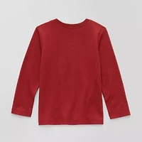 Okie Dokie Toddler & Little Boys Crew Neck Long Sleeve T-Shirt