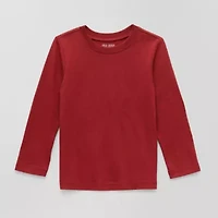 Okie Dokie Toddler & Little Boys Crew Neck Long Sleeve T-Shirt