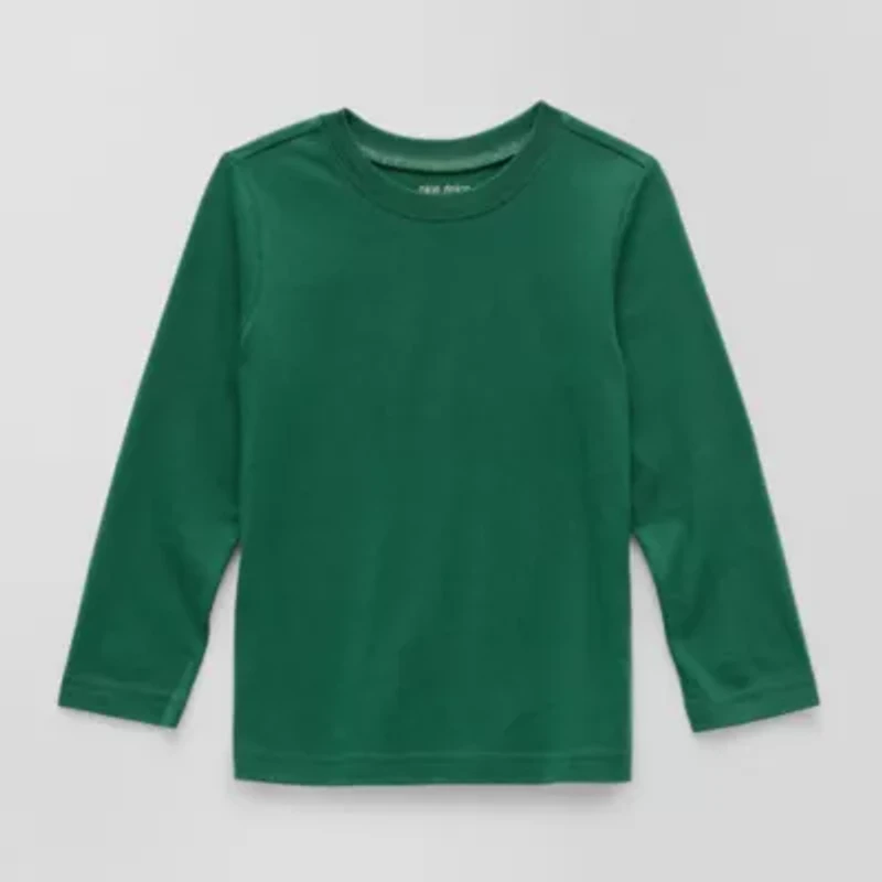 Okie Dokie Toddler & Little Boys Crew Neck Long Sleeve T-Shirt