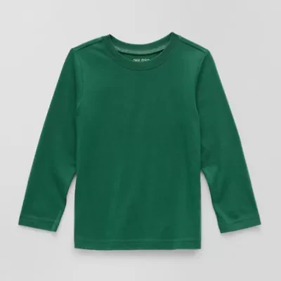 Okie Dokie Toddler & Little Boys Crew Neck Long Sleeve T-Shirt