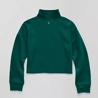 Xersion Fleece Little & Big Kid Girls Mock Neck Long Sleeve Active Quarter-Zip Pullover
