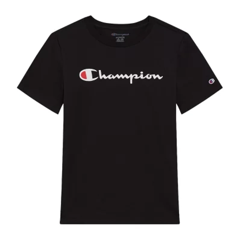 Champion Big Kid Boys Crew Neck Short Sleeve Regular Fit Graphic T-Shirt
