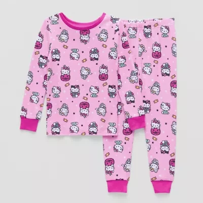 Toddler Girls Hello Kitty Crew Neck Long Sleeve 2-pc. Pajama Sets