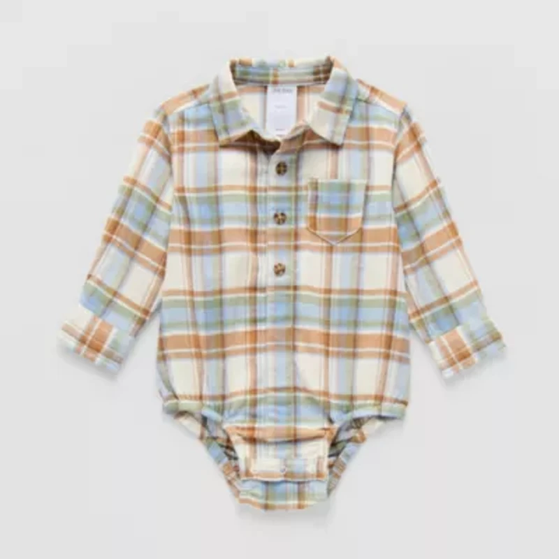 Okie Dokie Baby Boys Long Sleeve Bodysuit