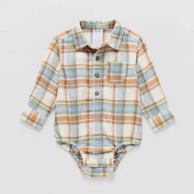Okie Dokie Baby Boys Long Sleeve Bodysuit