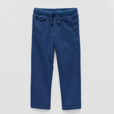 Okie Dokie Knit Lined Toddler & Little Boys Straight Regular Fit Pull-On Pant