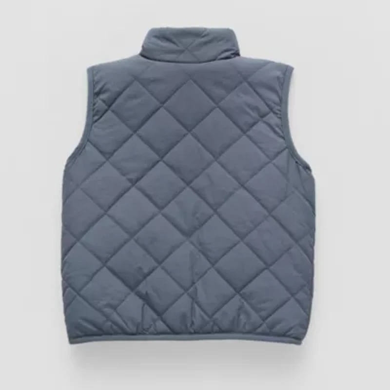 Okie Dokie Reversible Sherpa Boys Midweight Quilted Vest