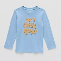Okie Dokie Toddler & Little Boys Crew Neck Long Sleeve Regular Fit Graphic T-Shirt