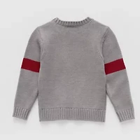 Okie Dokie Toddler & Little Boys Crew Neck Long Sleeve Pullover Sweater
