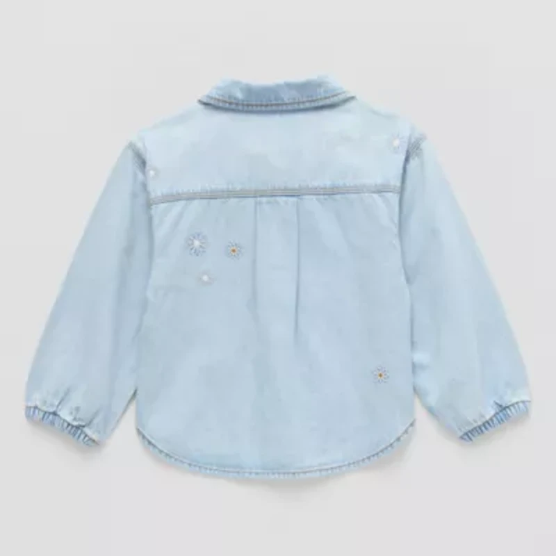 Okie Dokie Girls Denim Heavyweight Shirt Jacket