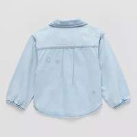 Okie Dokie Girls Denim Heavyweight Shirt Jacket