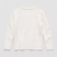 Okie Dokie Toddler & Little Girls Crew Neck Long Sleeve Pullover Sweater
