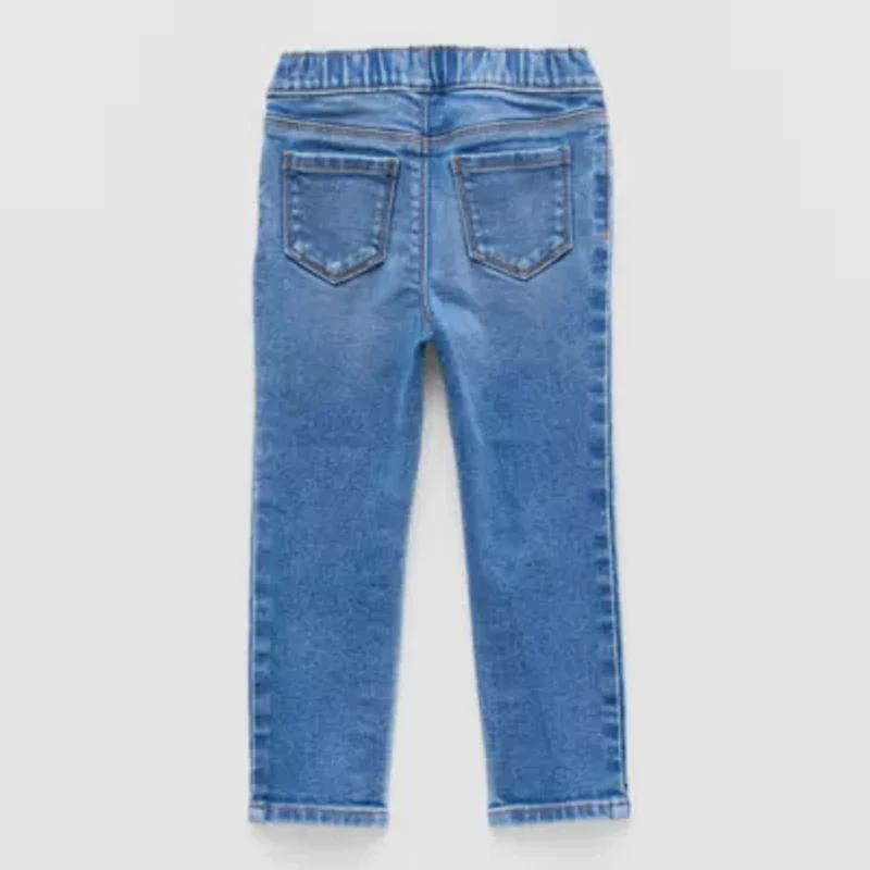 Okie Dokie Toddler & Little Girls Adjustable Waist Stretch Fabric Jegging