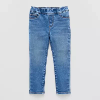 Okie Dokie Toddler & Little Girls Adjustable Waist Stretch Fabric Jegging