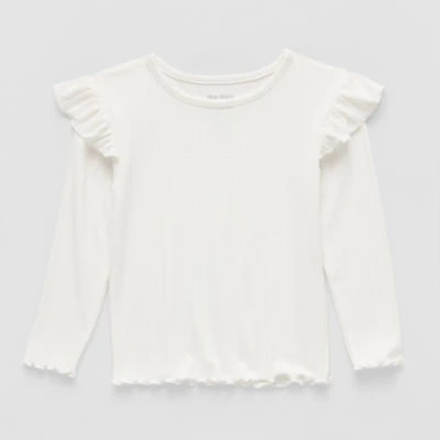 Okie Dokie Toddler & Little Girls Crew Neck Long Sleeve T-Shirt