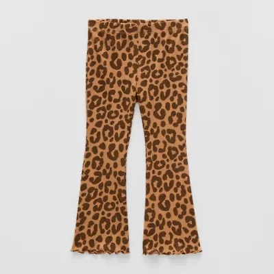 Okie Dokie Toddler & Little Girls Knit Flare Full Length Leggings
