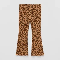 Okie Dokie Toddler & Little Girls Knit Flare Full Length Leggings