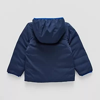 Okie Dokie Reversible Boys Water Resistant Midweight Puffer Jacket