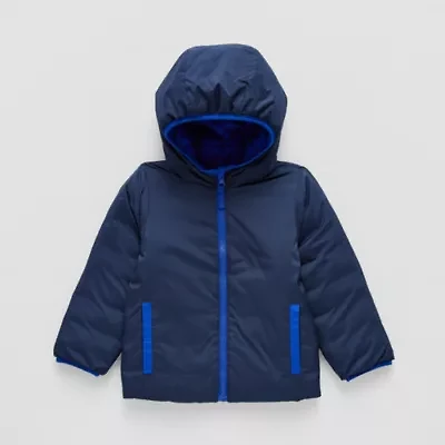 Okie Dokie Reversible Boys Water Resistant Midweight Puffer Jacket