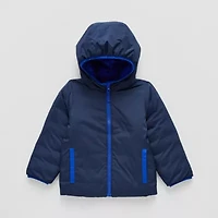 Okie Dokie Reversible Boys Water Resistant Midweight Puffer Jacket