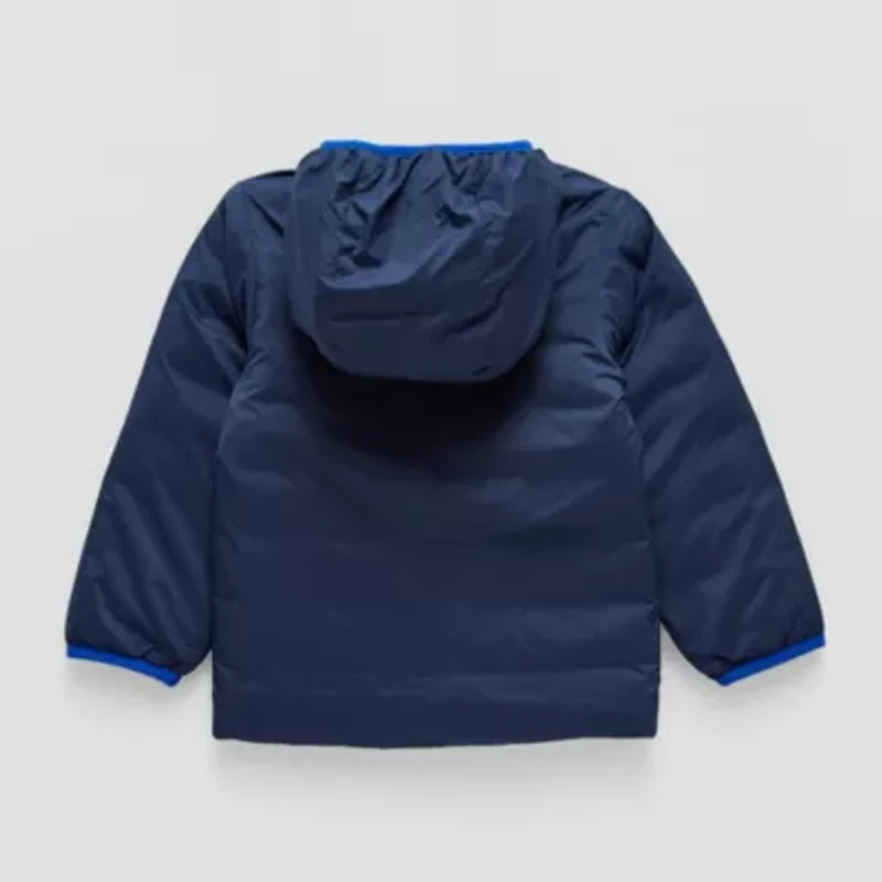 Okie Dokie Toddler Boys Adaptive Water Resistant Easy-on + Easy-off Midweight Puffer Jacket