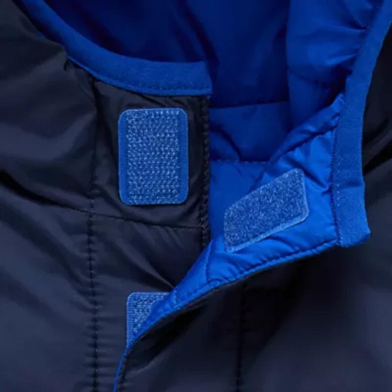 Okie Dokie Toddler Boys Adaptive Water Resistant Easy-on + Easy-off Midweight Puffer Jacket