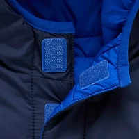 Okie Dokie Toddler Boys Adaptive Water Resistant Easy-on + Easy-off Midweight Puffer Jacket