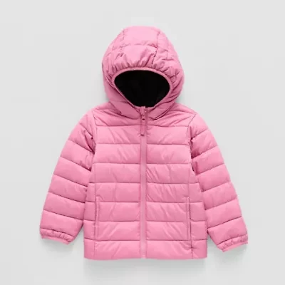 Okie Dokie Reversible Girls Water Resistant Midweight Puffer Jacket