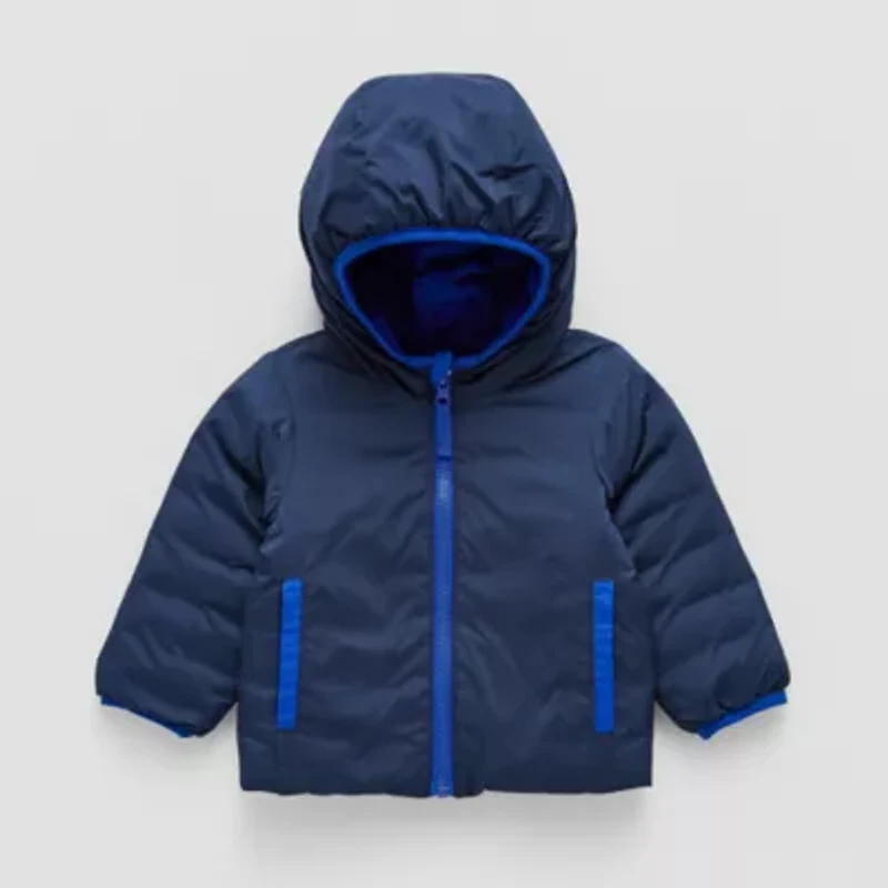 Okie Dokie Reversible Boys Water Resistant Midweight Puffer Jacket
