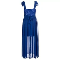 Speechless Big Kid Girls Short Sleeve Cap Maxi Dress