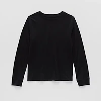 Thereabouts Little & Big Kid Girls Crew Neck Long Sleeve T-Shirt