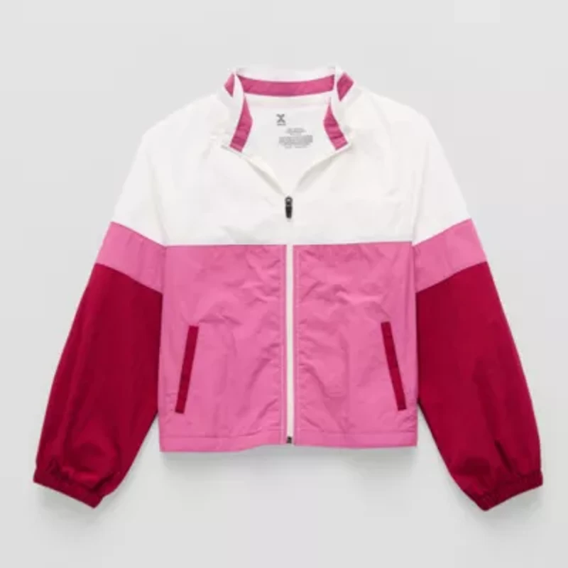 Xersion Little & Big Kid Girls Water Resistant Lightweight Anorak