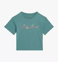 Champion Big Kid Girls Crew Neck Short Sleeve Loose Fit Graphic T-Shirt