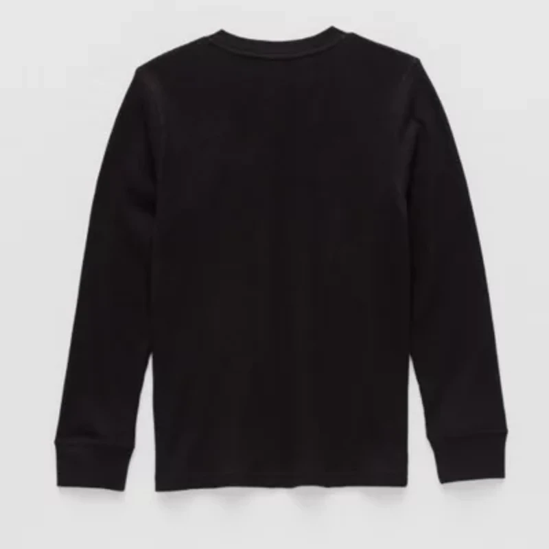 Thereabouts Little & Big Kid Boys Henley Neck Long Sleeve Regular Fit Thermal Top