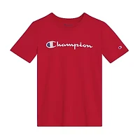 Champion Big Kid Boys Crew Neck Short Sleeve Classic Fit Graphic T-Shirt