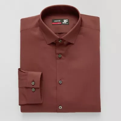 J. Ferrar Ultra Comfort Mens Regular Fit Stretch Fabric Wrinkle Free Long Sleeve Dress Shirt