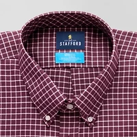 Stafford Big and Tall Coolmax All Season Oxford Mens Regular Fit Stretch Fabric Wrinkle Free Long Sleeve Dress Shirt