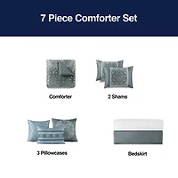 Broadhaven Brimsley 7-pc. Medallion Embellished Embroidered Comforter Set
