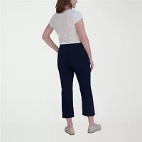 Stella Parker Womens Wide Leg Mid Rise Capri Pant
