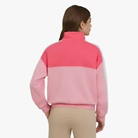 Champion Big Kid Girls Mock Neck Long Sleeve Fleece Active Quarter-Zip Pullover