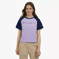 Champion Big Kid Girls Crew Neck Short Sleeve Loose Fit Graphic T-Shirt