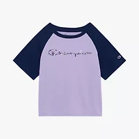 Champion Big Kid Girls Crew Neck Short Sleeve Loose Fit Graphic T-Shirt